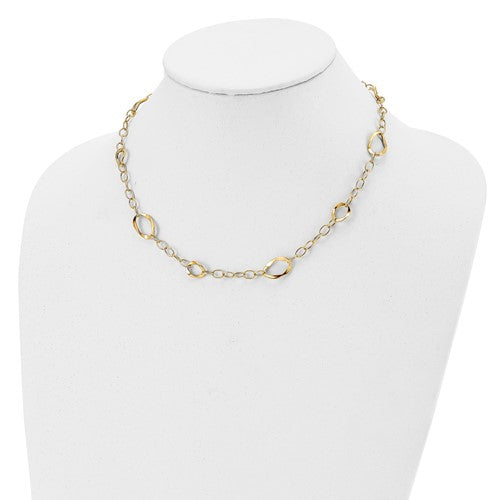 Leslie's 14K Polished Fancy Link with 2in ext. Necklace
