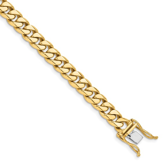 14K Solid Miami Cuban Link with Lobster Clasp Bracelet