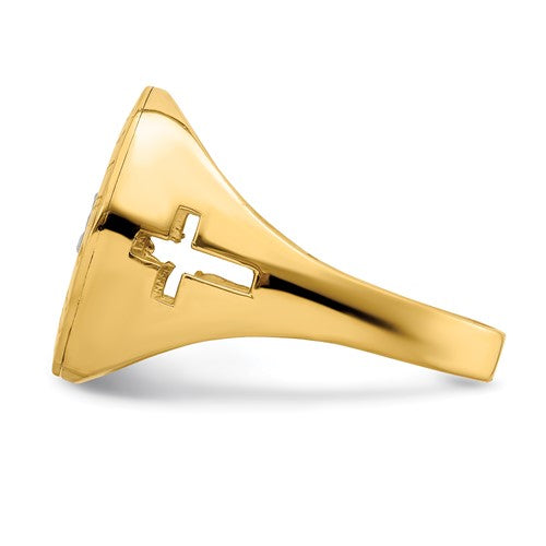14K with Rhodium The Last Super Men's Ring