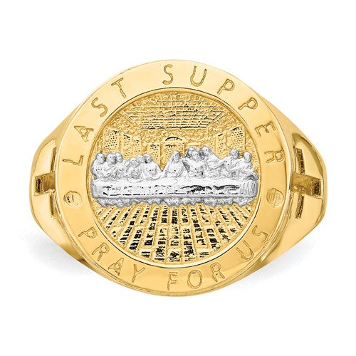 14K with Rhodium The Last Super Men's Ring