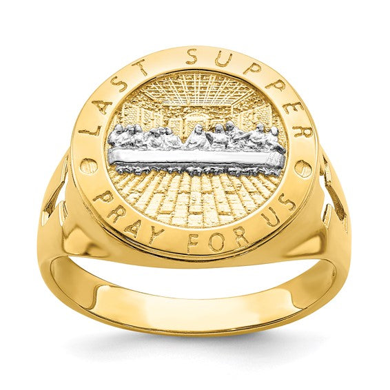 14K with Rhodium The Last Super Men's Ring