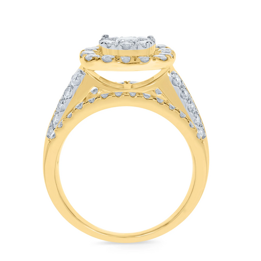 10K YELLOW GOLD 2 CARAT WOMEN REAL DIAMOND ENGAGEMENT RING WEDDING RING BRIDAL / SKU RG06221-YG