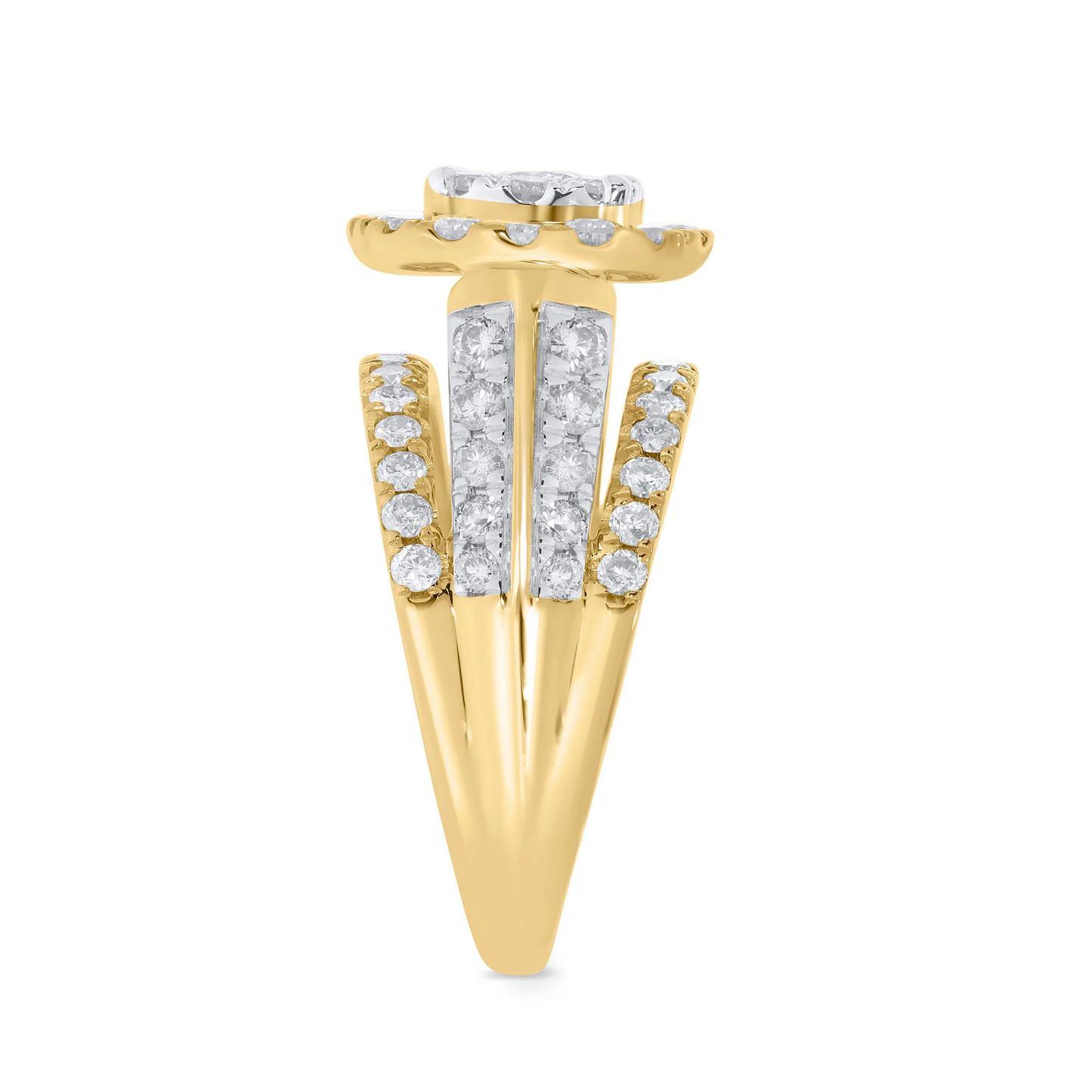 10K YELLOW GOLD 2 CARAT WOMEN REAL DIAMOND ENGAGEMENT RING WEDDING RING BRIDAL / SKU RG06221-YG