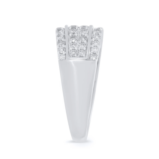 10K WHITE GOLD .75 CARAT REAL DIAMOND ENGAGEMENT RING WEDDING RING BRIDAL BAND