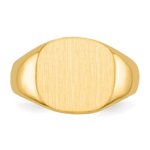 14k 12.0x13.5mm Open Back Men's Signet Ring