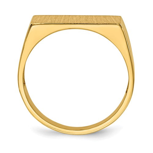 14k 8.0x16.5mm Open Back Men's Signet Ring