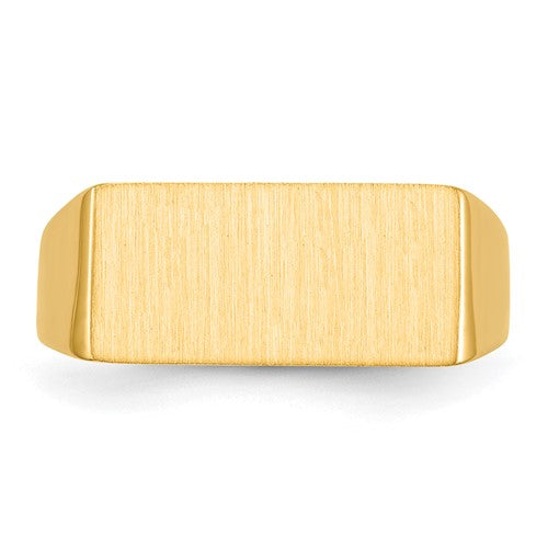 14k 8.0x16.5mm Open Back Men's Signet Ring