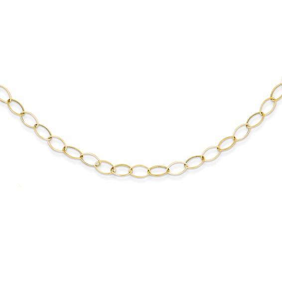 14k Oval Link Necklace