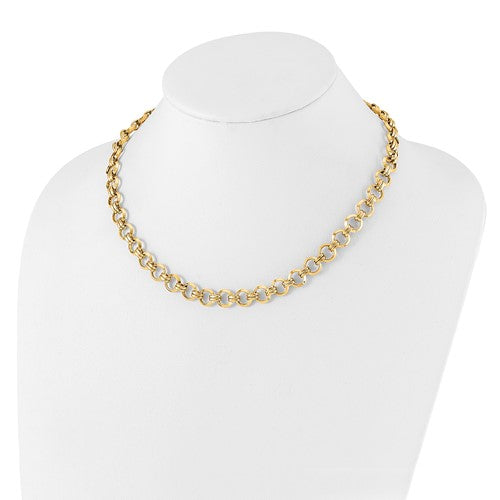 14k Polished Link Necklace