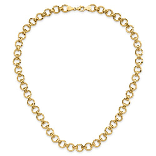 14k Polished Link Necklace
