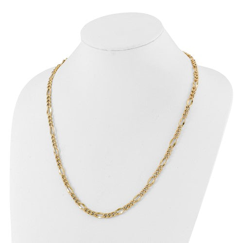 14k Polished Figaro 24.25inch Necklace