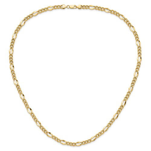 14k Polished Figaro 24.25inch Necklace