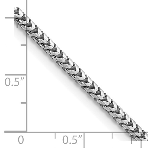 FRANCO WITH LOBSTER CLASP CHAIN 14K White Gold 16 Inch 2.5mm