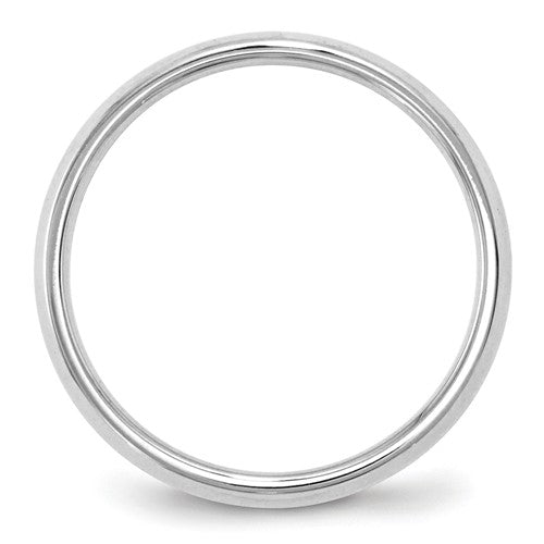 14k White Gold 2.5mm Knife Edge Comfort Fit Wedding Band Size 4