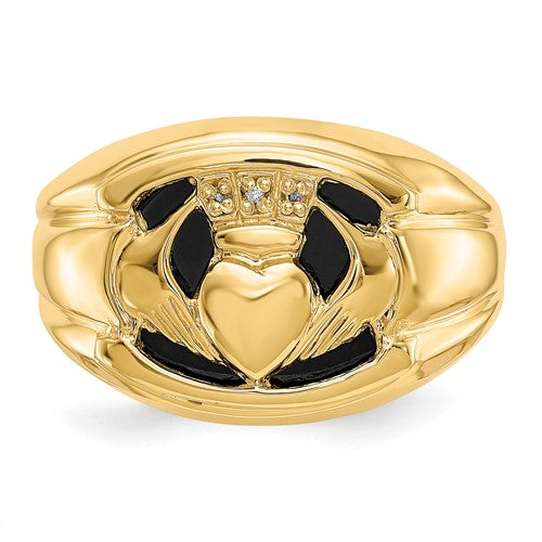 14k A Diamond men's ring