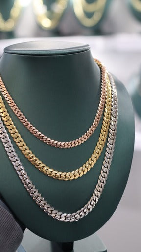 SOLID CUBAN LINK 7MM TO 10MM 14K