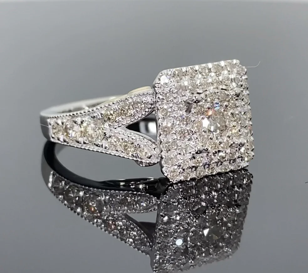 10K WHITE YELLOW GOLD 1.25 CARAT WOMEN REAL DIAMOND ENGAGEMENT RING WEDDING RING BRIDAL