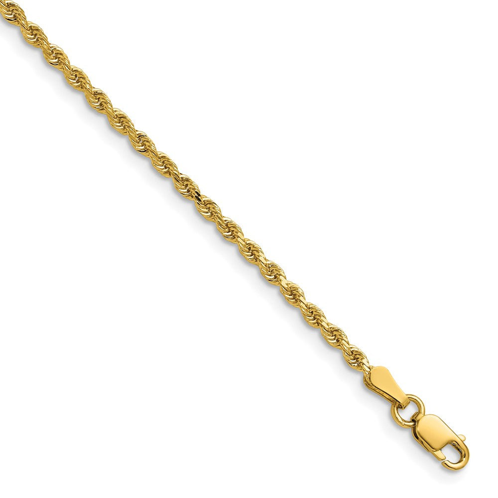 14k 2mm D/C Rope with Lobster Clasp Chain