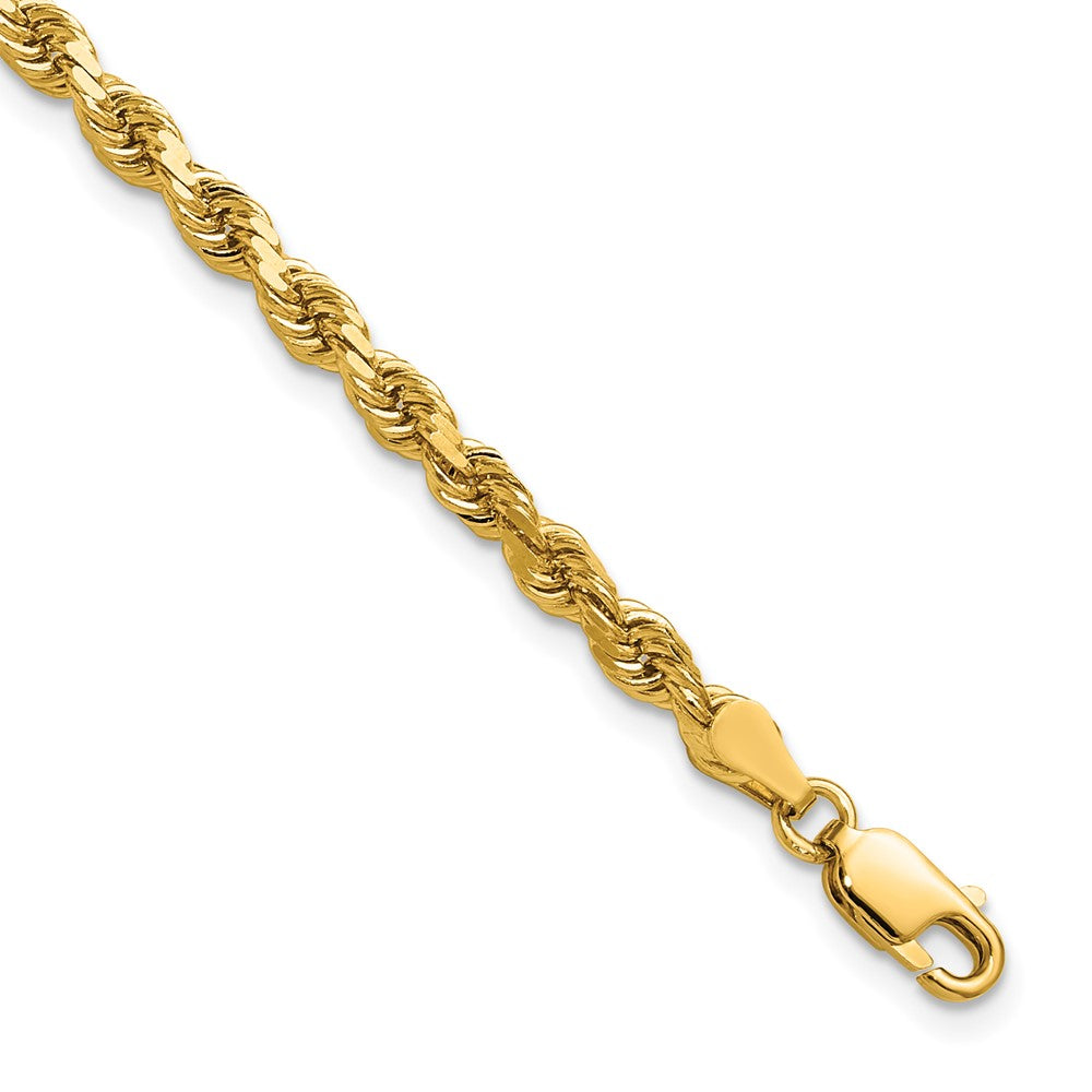14K 3.75mm D/C Rope with Lobster Clasp Chain
