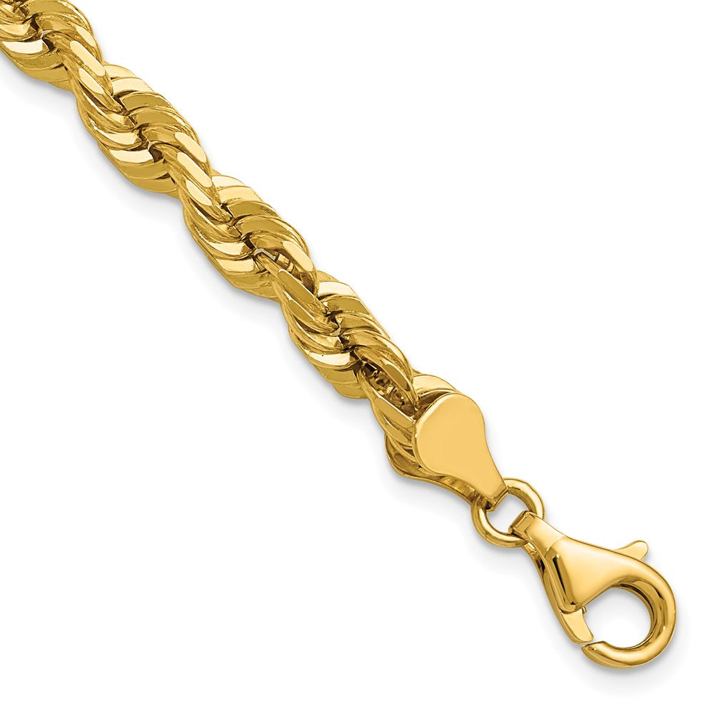 14k 5.5mm D/C Rope with Fancy Lobster Clasp Chain