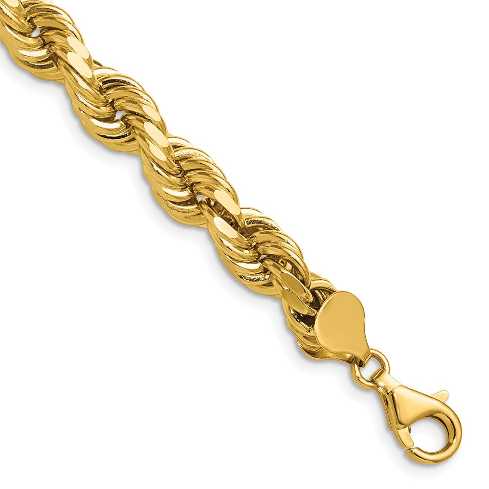 14K 8mm D/C Rope with Fancy Lobster Clasp Chain