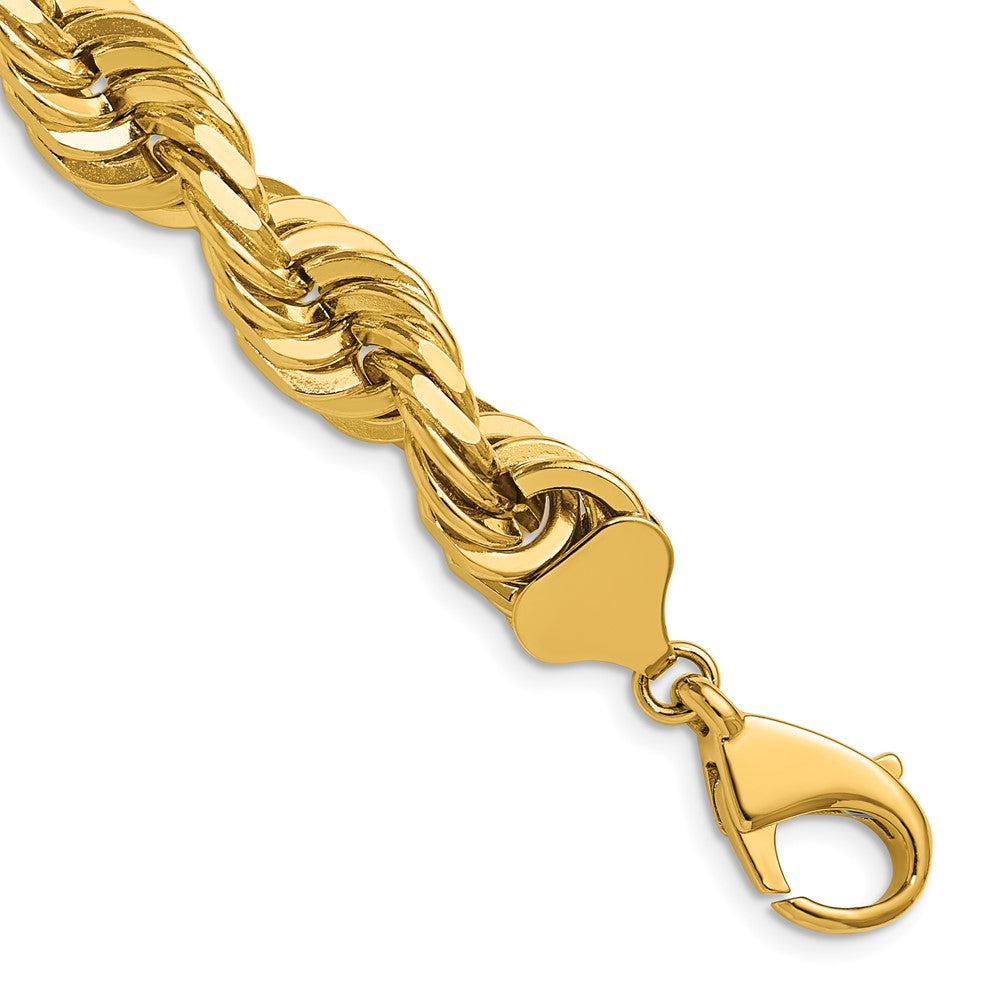 14K 10mm D/C Rope with Fancy Lobster Clasp Chain