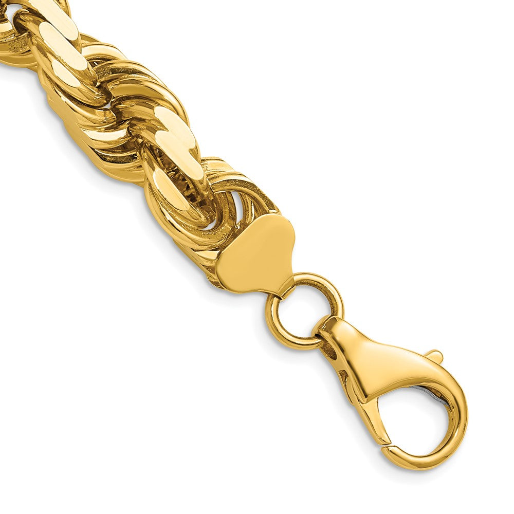 14K 12mm D/C Rope with Fancy Lobster Clasp Chain