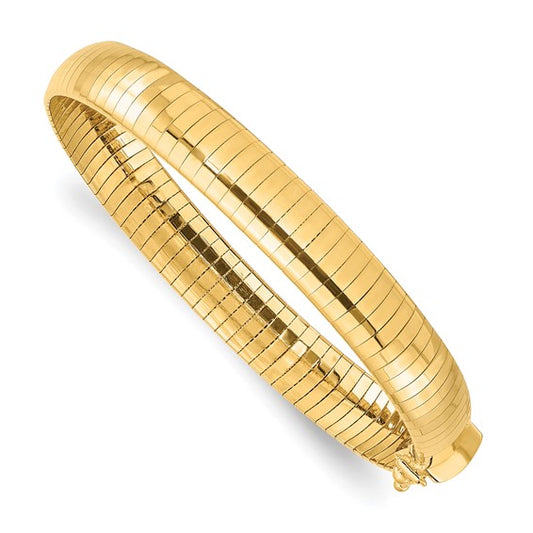 Leslie's 14K 8mm Lightweight Domed Omega Bracelet