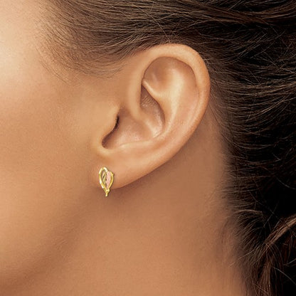10k Tri-color Black Hills Gold Post Earrings