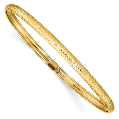 10k Textured Flexible Bangle