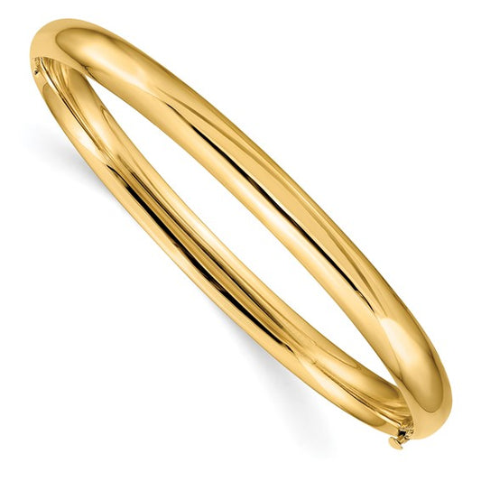 10k 4/16 Oversize High Polished Hinged Bangle Bracelet