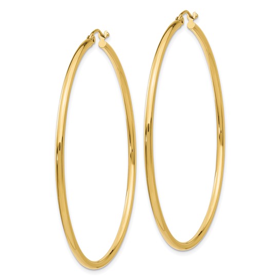 Leslie's 10K Polished Hinged Hoop Earrings