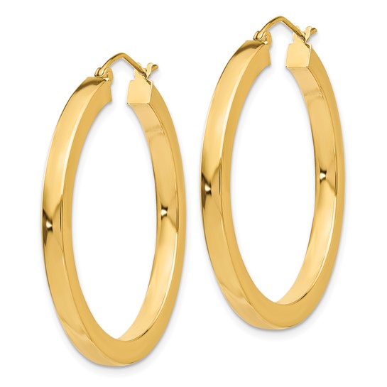 Leslie's 10k 3mm Polished Square Hoop Earrings