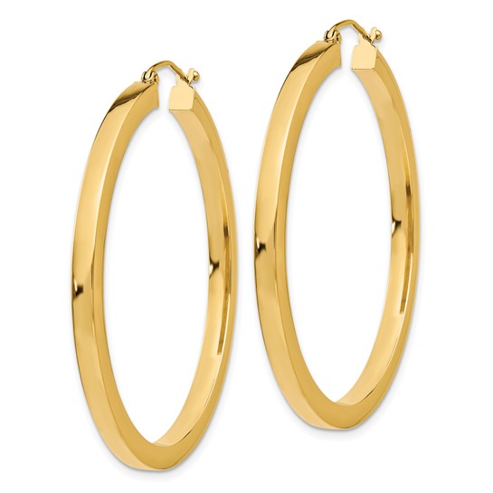 Leslie's 10k 3mm Polished Square Hoop Earrings