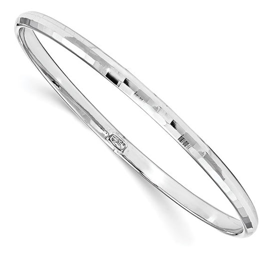 Leslie's 10K White Gold Polished Bangle