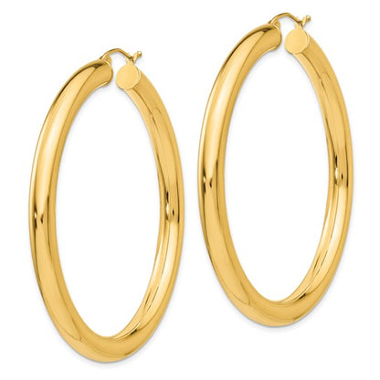 10k Polished 5mm Lightweight Hoop Earrings