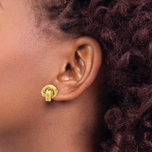 10k Love Knot Post Earrings