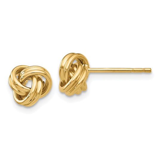 10k Love Knot Post Earrings