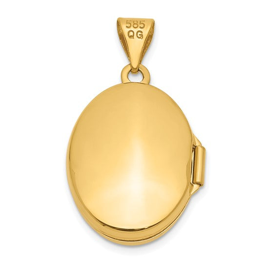 10k Yellow Gold Polished Oval Locket