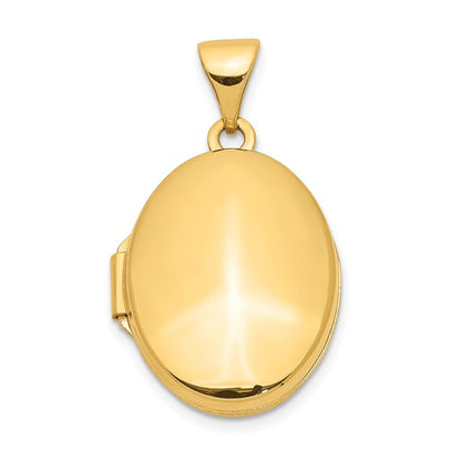 10k Yellow Gold Polished Oval Locket