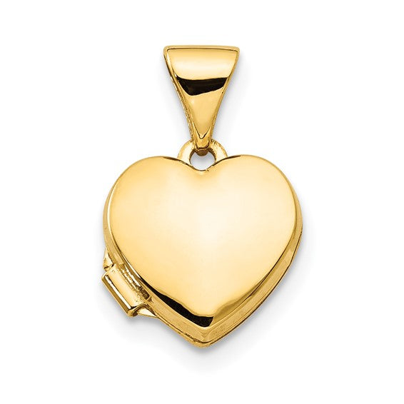 10k Yellow Gold Plain Heart Locket