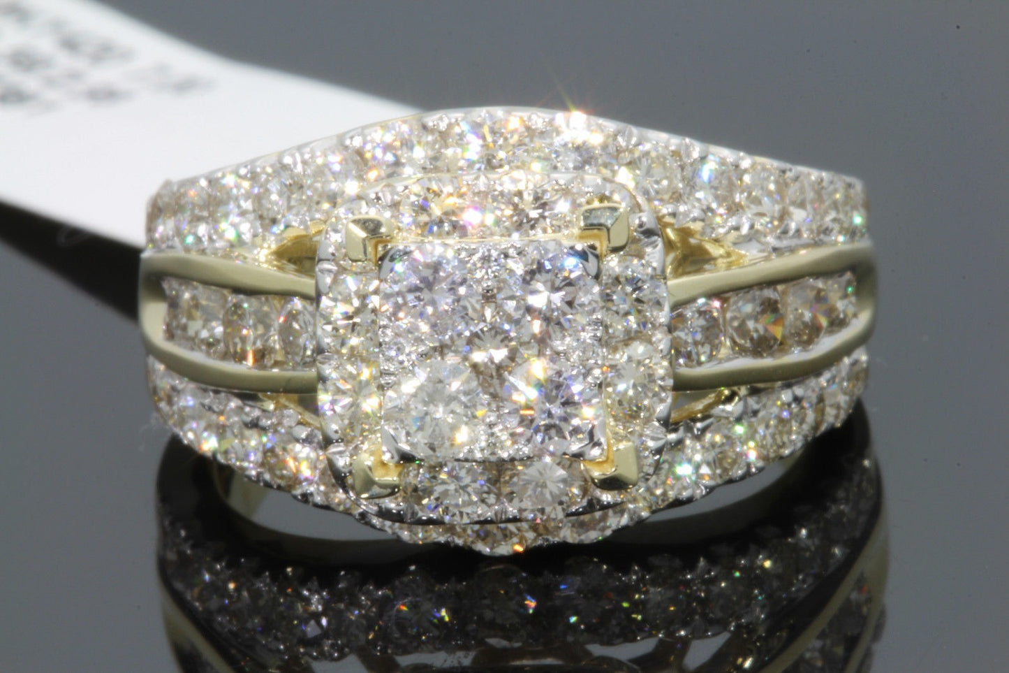 10K YELLOW GOLD 2.75 CARAT WOMEN REAL DIAMOND ENGAGEMENT RING WEDDING BRIDAL