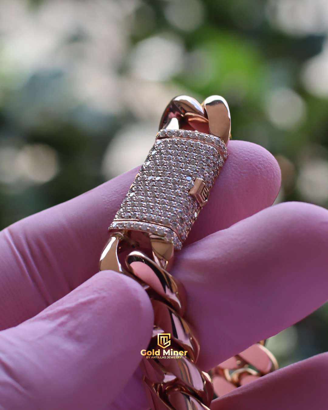 CUBAN DIAMOND LOCK 14k 7mm To 24mm