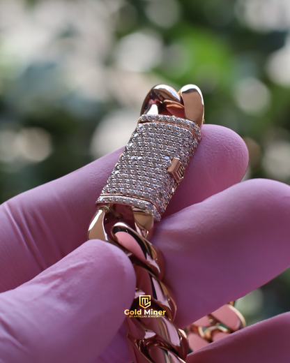 CUBAN DIAMOND LOCK 14k 7mm To 24mm