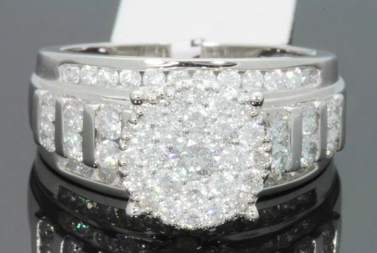 10K WHITE GOLD 2 CARAT WOMEN REAL DIAMOND ENGAGEMENT RING WEDDING RING BRIDAL