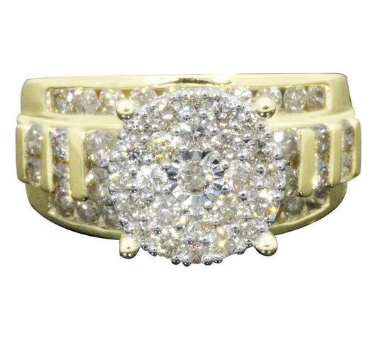 10K YELLOW WHITE GOLD 2 CARAT WOMEN REAL DIAMOND ENGAGEMENT RING WEDDING BRIDAL RING