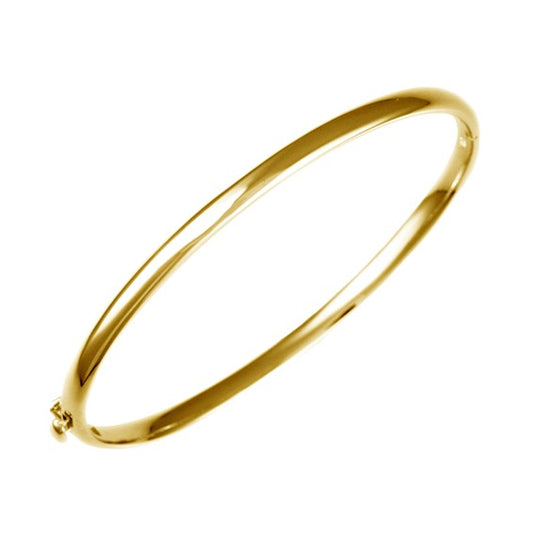 Herco 14K Solid Domed 4mm Hinged Bangle