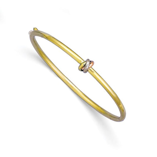 Herco 14K Tri-color Gold Intertwined Bangle