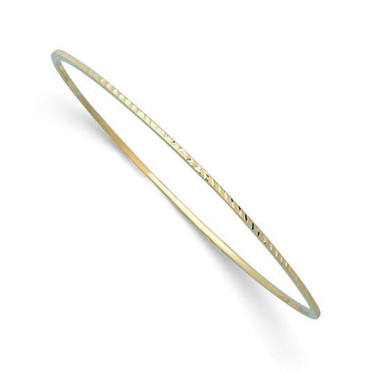 Herco 14K Diamond-cut 1.4mm Slip-on Bangle