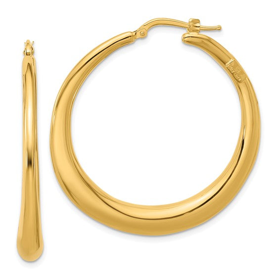 Herco 18K Polished Medium Graduated Hoop Earrings